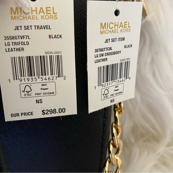 Michael Kors Jet Set Large Saffiano Leather Crossbody bag & wallet - Picture 10 of 16